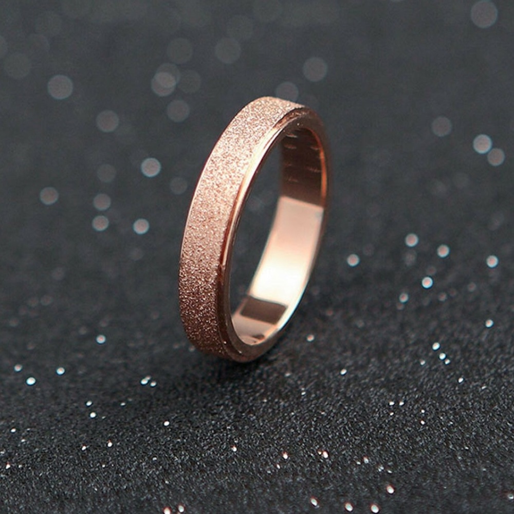 ❤️$3/18 Rose Gold Frosted Ring Stainless Steel